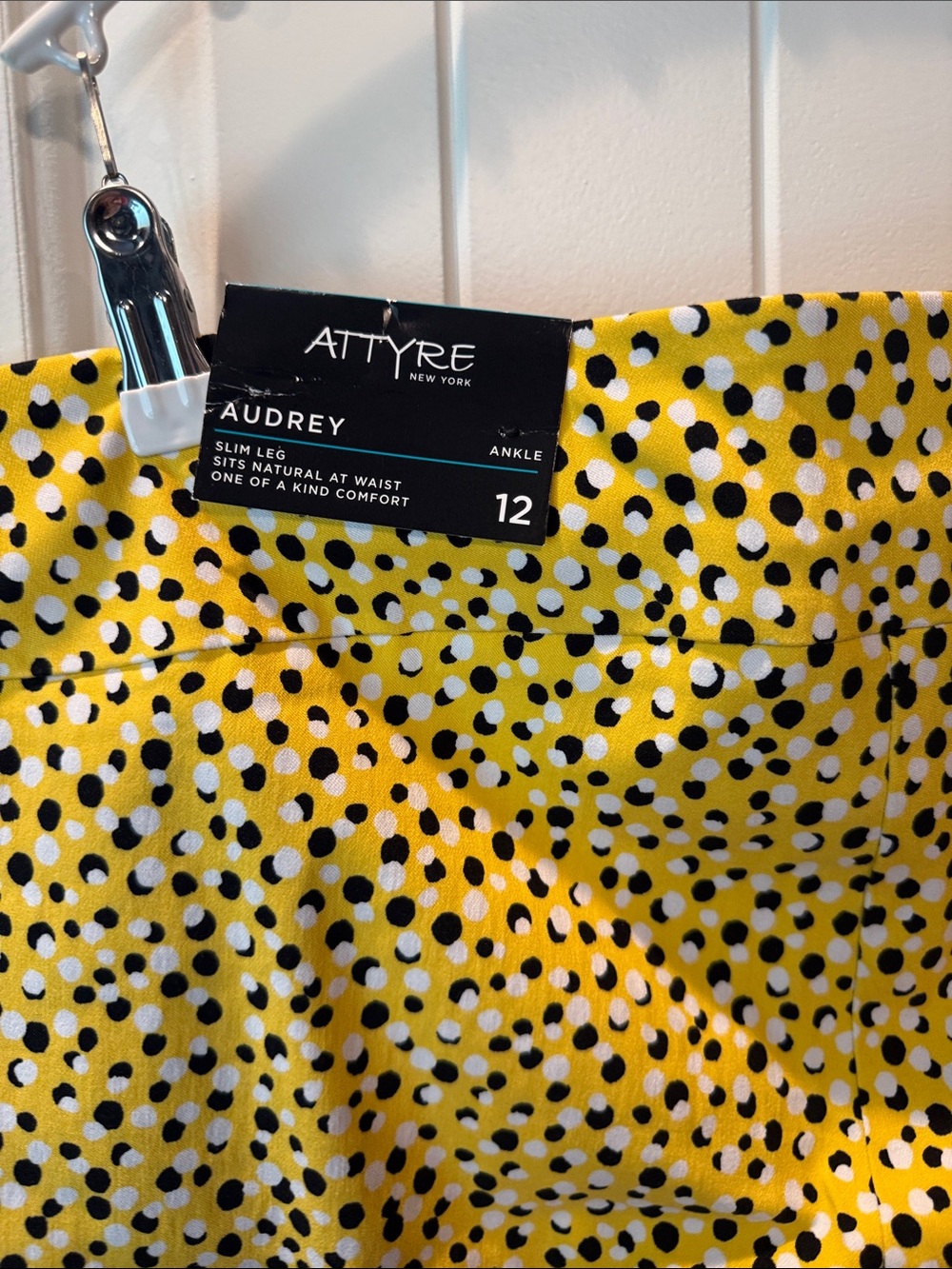 Attyre Yellow Polka Dot Women's Chinos - Picture 6 of 7